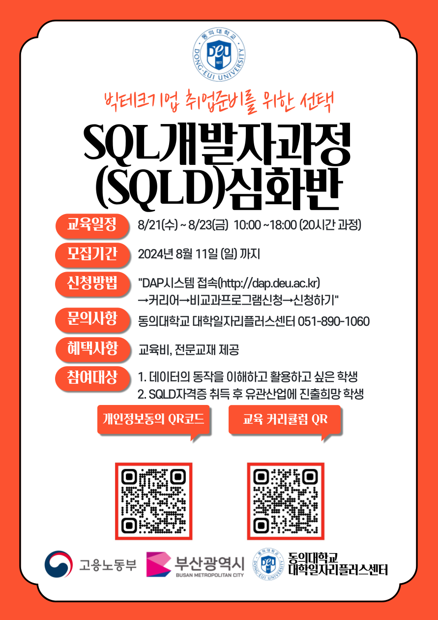 SQL개발자 과정 (SQLD심화)